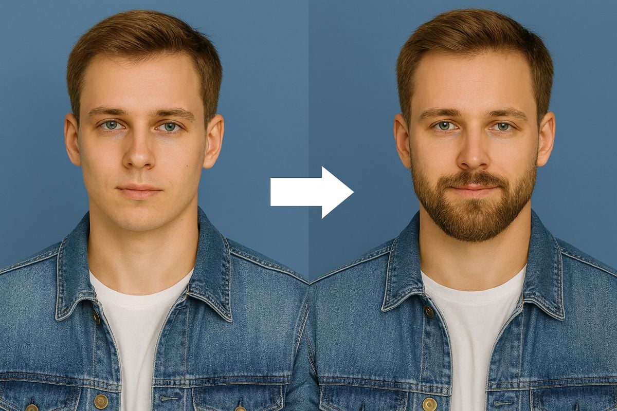 AI Beard Without Mustache Filter