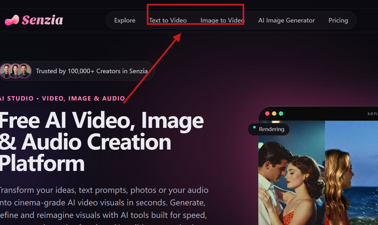 Źródłowy materiał wizualny 4 do poradnika: 3 darmowe generatory wideo z pocałunkiem: Pollo AI, ClipFly i VideoAny